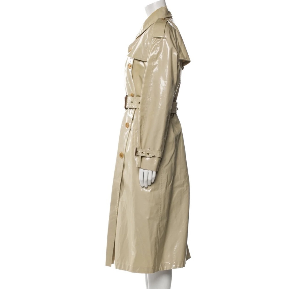 🇬🇧NWT Burberry Eastheath Vinyl Laminated Trench Coat Woman’s Size 12 - Picture 8 of 14